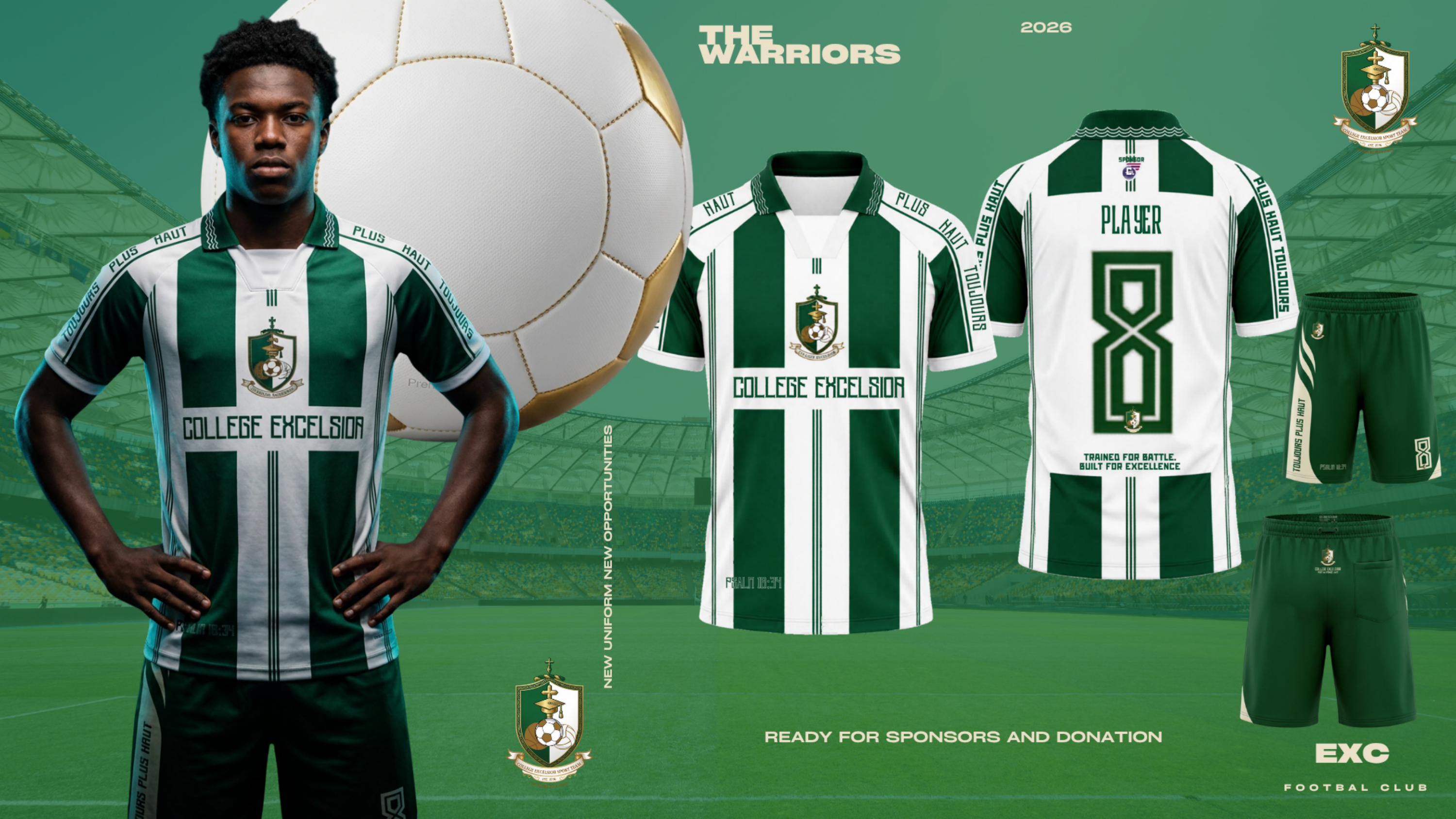 College Excelsior — The Warriors brand identity